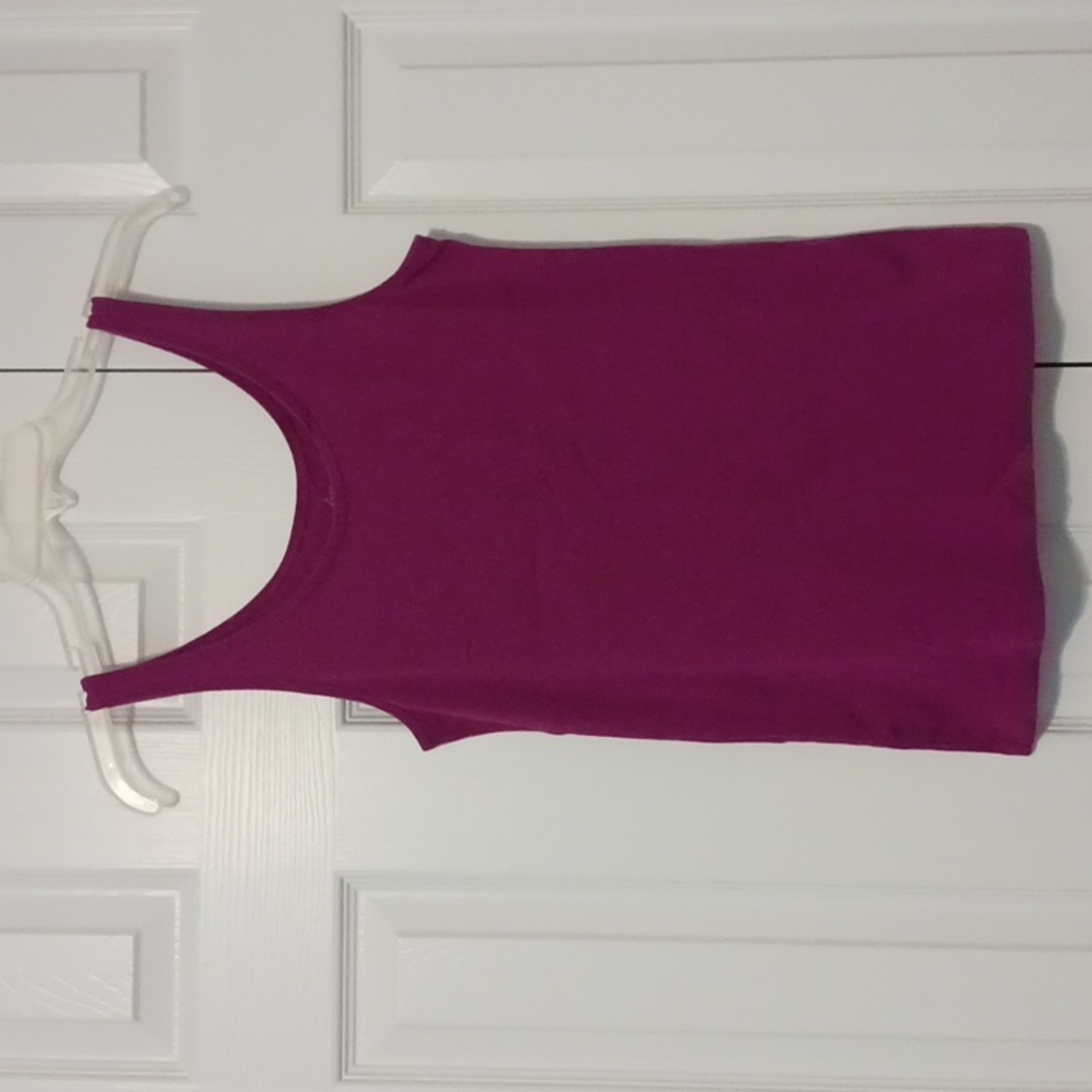 LOFT Fuscia Fitted Sleeveless Tank Top